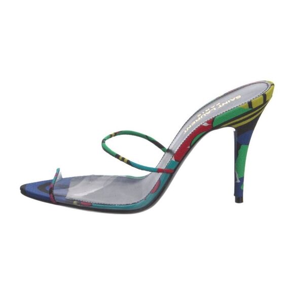 Saint Laurent printed PVC Heels - Picture 2 of 5